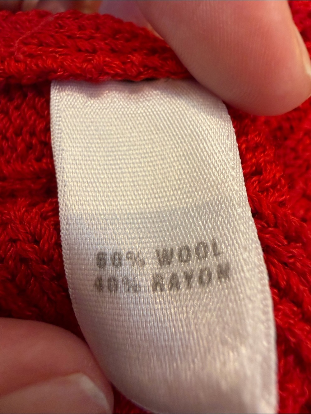 St. John Cardigan Knit Shawl Collar Short Sleeve Tie Front Ribbed Red Med Luxury - Picture 8 of 8
